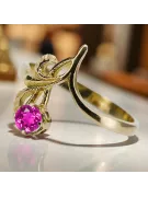 Ring Amethyst 14 Karat Gelbgold Vintage Schmuck vrc095y